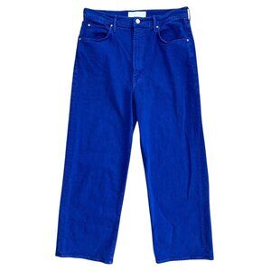 Mother Superior High Waisted Tunnel Vision Ankle‎ Jean Blue Blue 31 Wide Leg